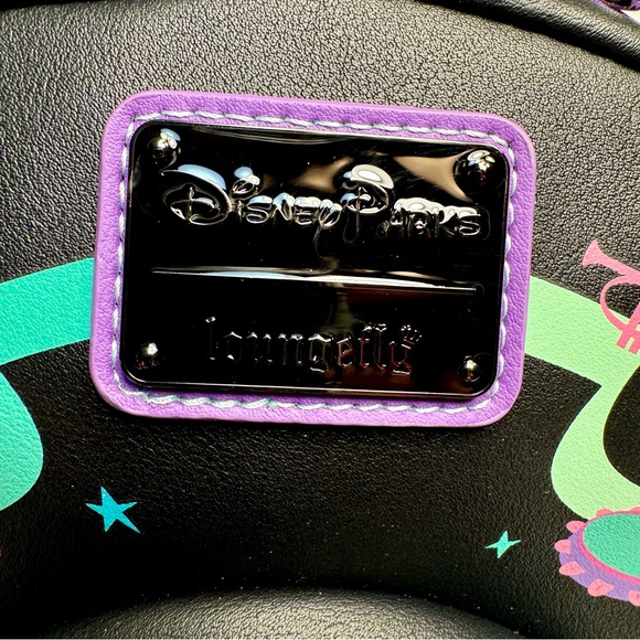 NWT. Loungefly Disney\'s The Haunted Mansion Madame Leota Mini Backpack glows main image 5